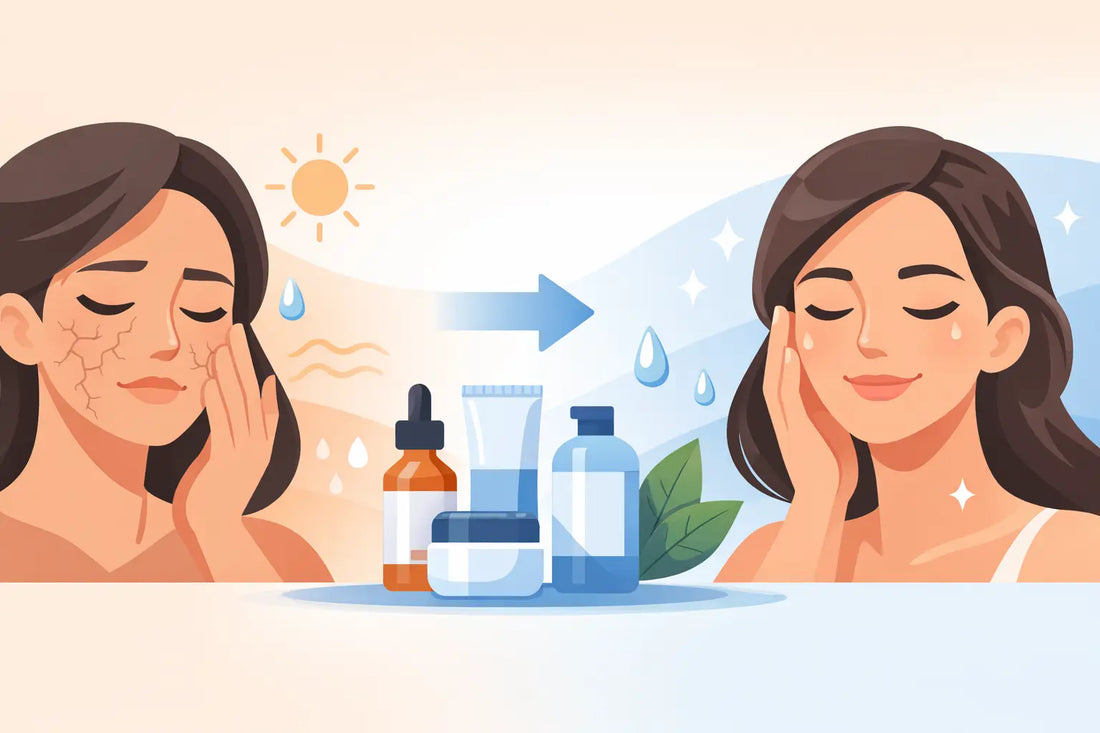 Dehydrated Skin Transformation Routine Example